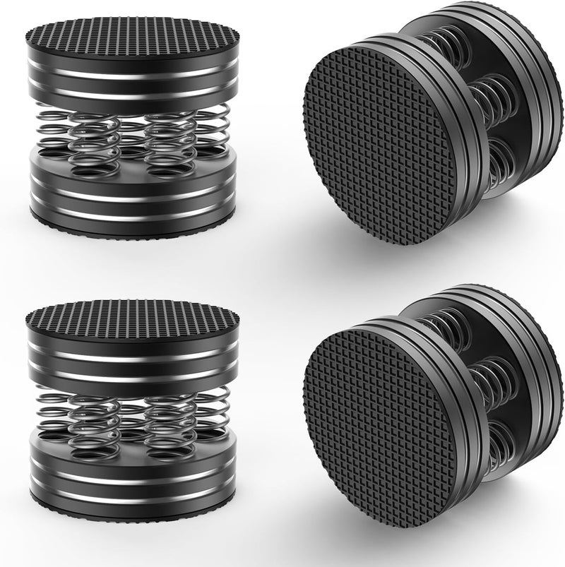Tertullus Speaker Spikes 4PCS HiFi Spring Speaker Isolation Feet, Aluminum Non-Slip Shockproof Turntable Stand Feet for Audio,Speakers, Subwoofers, Home Theater, Turntable DAC Feet Pad (Black) - Image 1